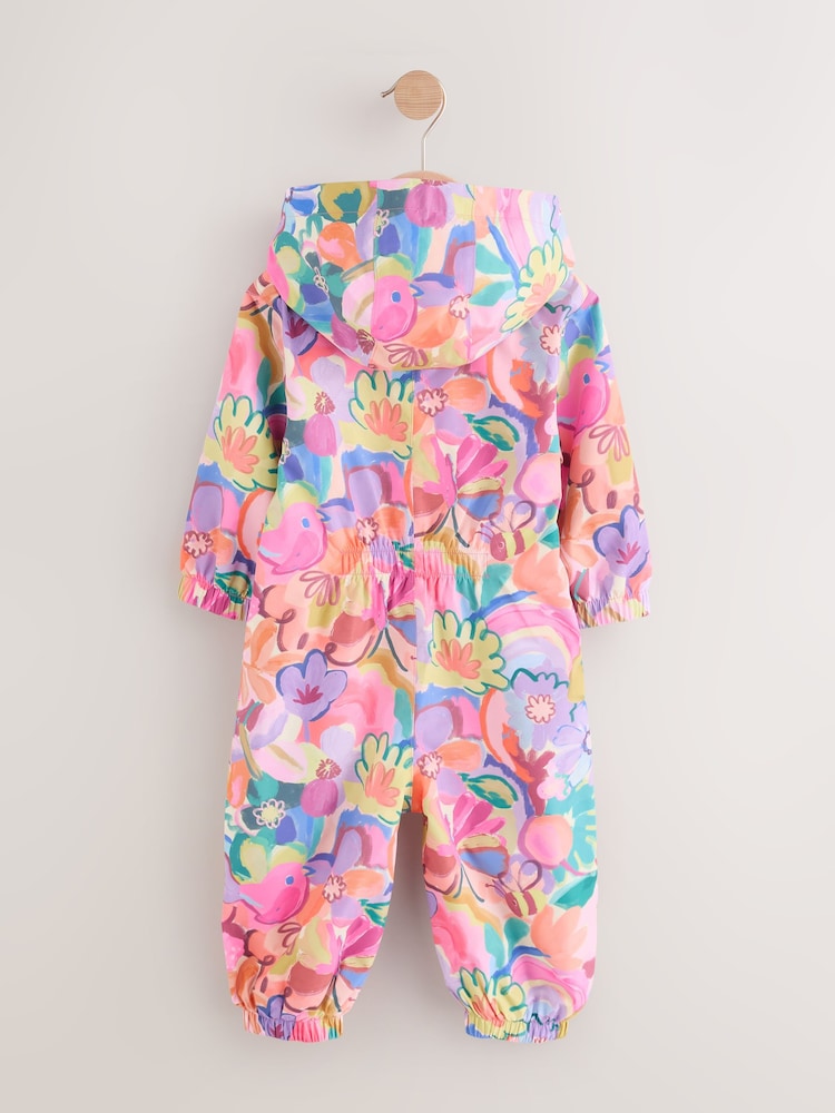 Bright Floral Waterproof Printed Puddlesuit (6mths-7yrs) - Image 2 of 7