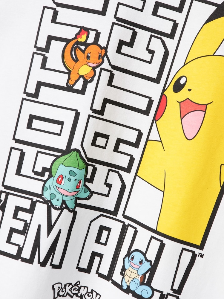 Name It White Pokemon Short Sleeve Graphic T-Shirt - Image 3 of 3