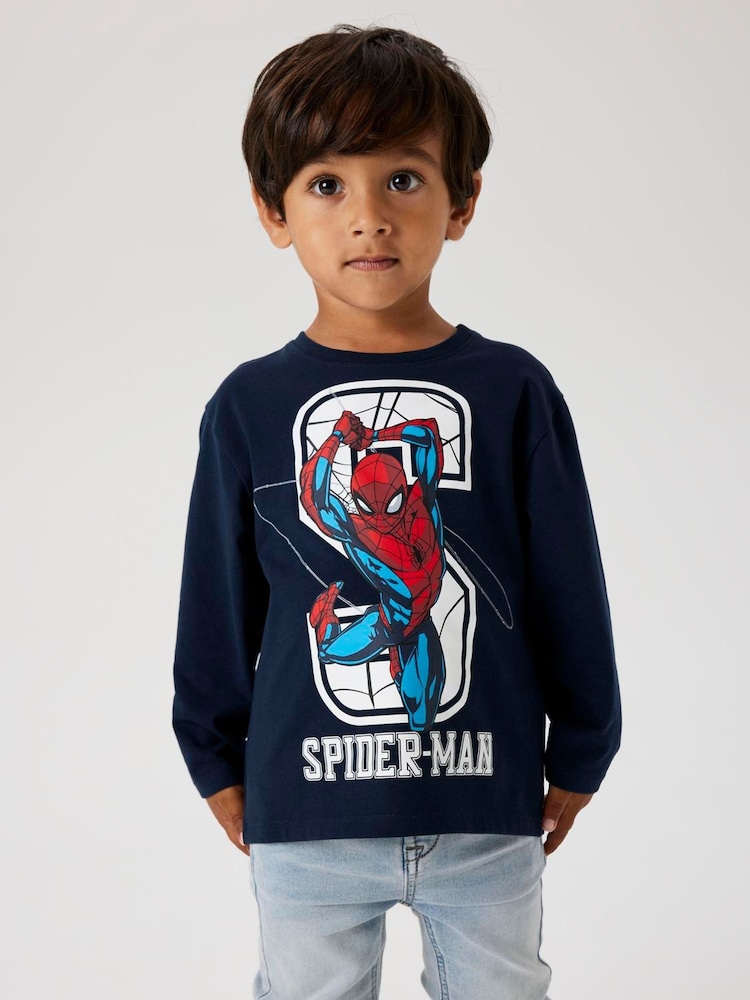 Name It Blue Spiderman Long Sleeve T-Shirt - Image 1 of 3
