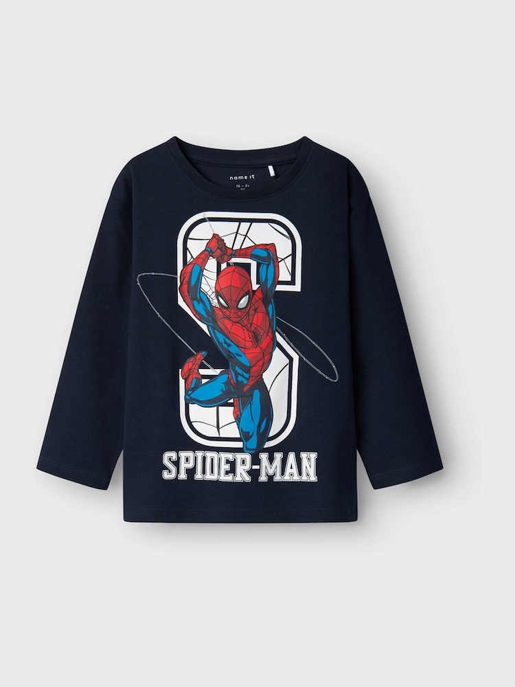 Name It Blue Spiderman Long Sleeve T-Shirt - Image 2 of 3