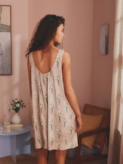 Bath & Body Works Neutral Daisies Romper with Linen - Image 3 of 8