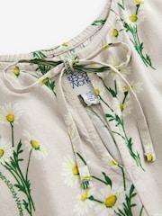Bath & Body Works Neutral Daisies Romper with Linen - Image 8 of 8