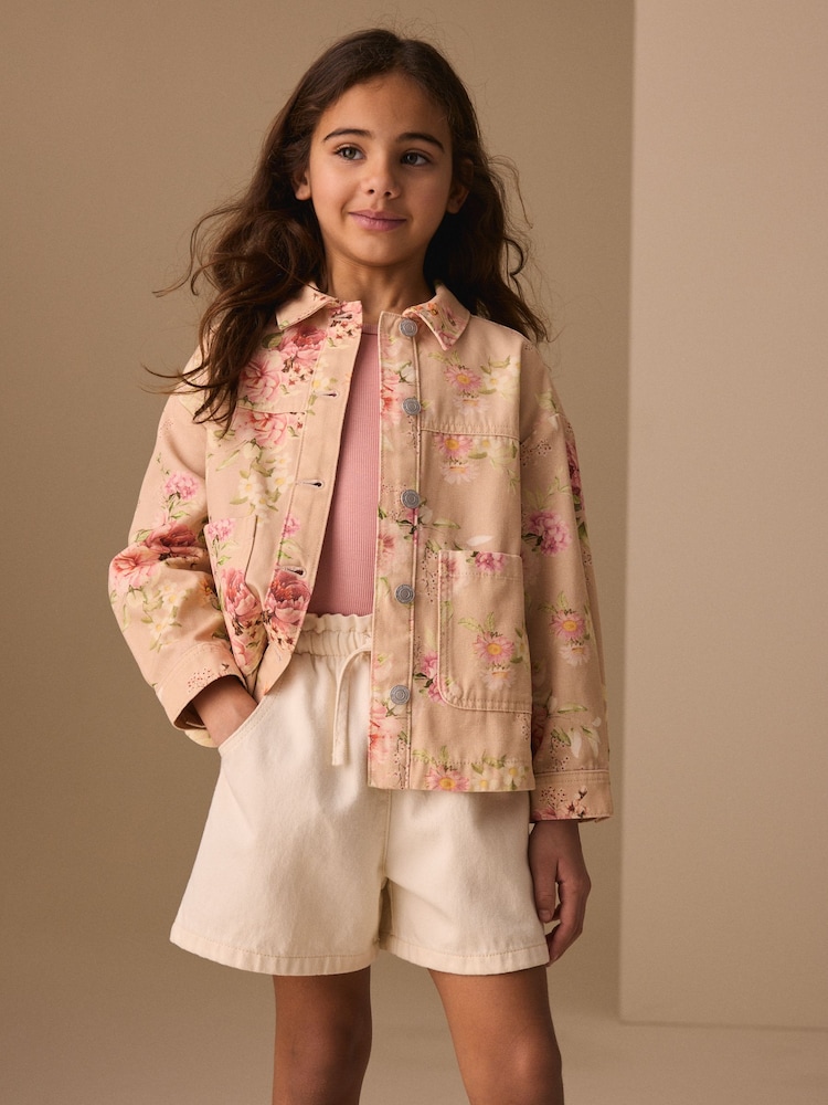 Blumen - Denim-Shacket (3–16J .) - Bild 1 von 5