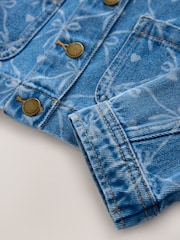 Denim - Mid Blue Bow Print Jacket (3-16yrs) - Imaginea 7 din 7