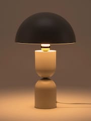 Houseof. Sand Grey Mushroom Dome Table Lamp - Image 3 of 7