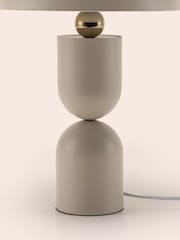 Houseof. Sand Grey Mushroom Dome Table Lamp - Image 6 of 7