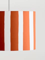 Houseof. Peel Orange/Marshmallow Small Stripe Print Ceiling Light - Image 2 of 4