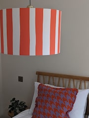 Houseof. Peel Orange/Marshmallow Small Stripe Print Ceiling Light - Image 3 of 4