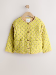 Maslinasto zeleni print - Pamučna prošivena jakna (3-16god.) - Slika 1 od 5