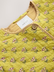 Maslinasto zeleni print - Pamučna prošivena jakna (3-16god.) - Slika 4 od 5