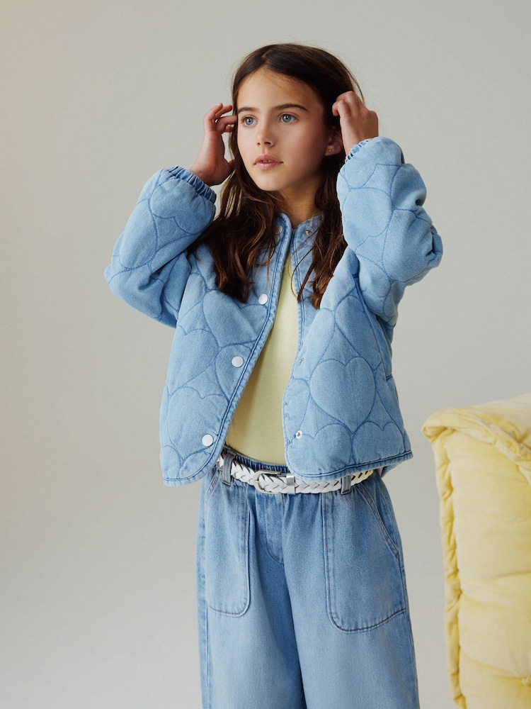 دنيم قلب - Quilted Jacket (3-16yrs) - صورة 1 من 4 دنيم قلب - Quilted Jacket (3-16yrs) - صورة 1 من 4