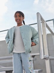 أخضر نعناعي - سترة بومبر مضادة للماء (6 - 14 سنة) - صورة 2 من 8