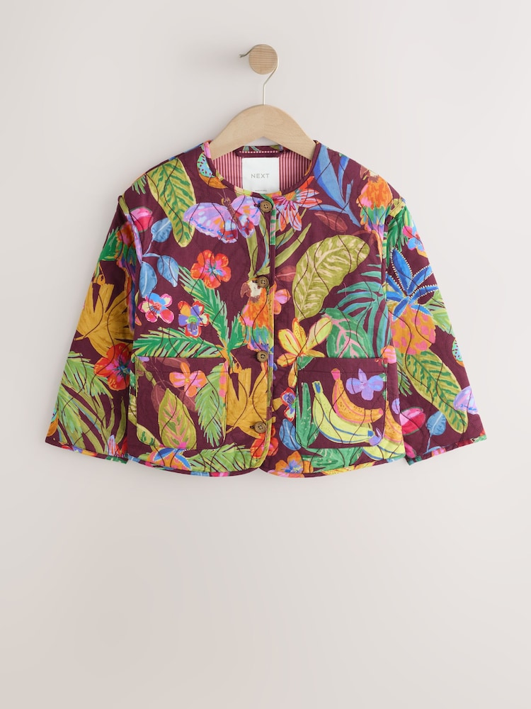 Bright Jungle Print - Cotton Quilted Jacket (3-16yrs) - Bild 1 von 5