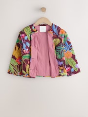 Bright Jungle Print Cotton Quilted Jacket (3-16yrs) - Image 6 of 9