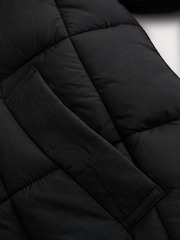 Black Shower Resistant Square Quilted Coat (3-16yrs) - Image 11 of 11