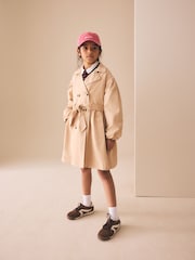 لون محايد - Skirted Trench Coat (3-16yrs) - صورة 2 من 9