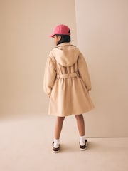لون محايد - Skirted Trench Coat (3-16yrs) - صورة 4 من 9