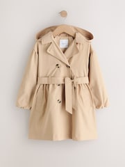 لون محايد - Skirted Trench Coat (3-16yrs) - صورة 5 من 9