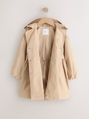 لون محايد - Skirted Trench Coat (3-16yrs) - صورة 6 من 9