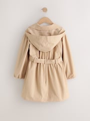 لون محايد - Skirted Trench Coat (3-16yrs) - صورة 7 من 9