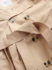 لون محايد - Skirted Trench Coat (3-16yrs) - صورة 8 من 9