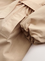 لون محايد - Skirted Trench Coat (3-16yrs) - صورة 9 من 9