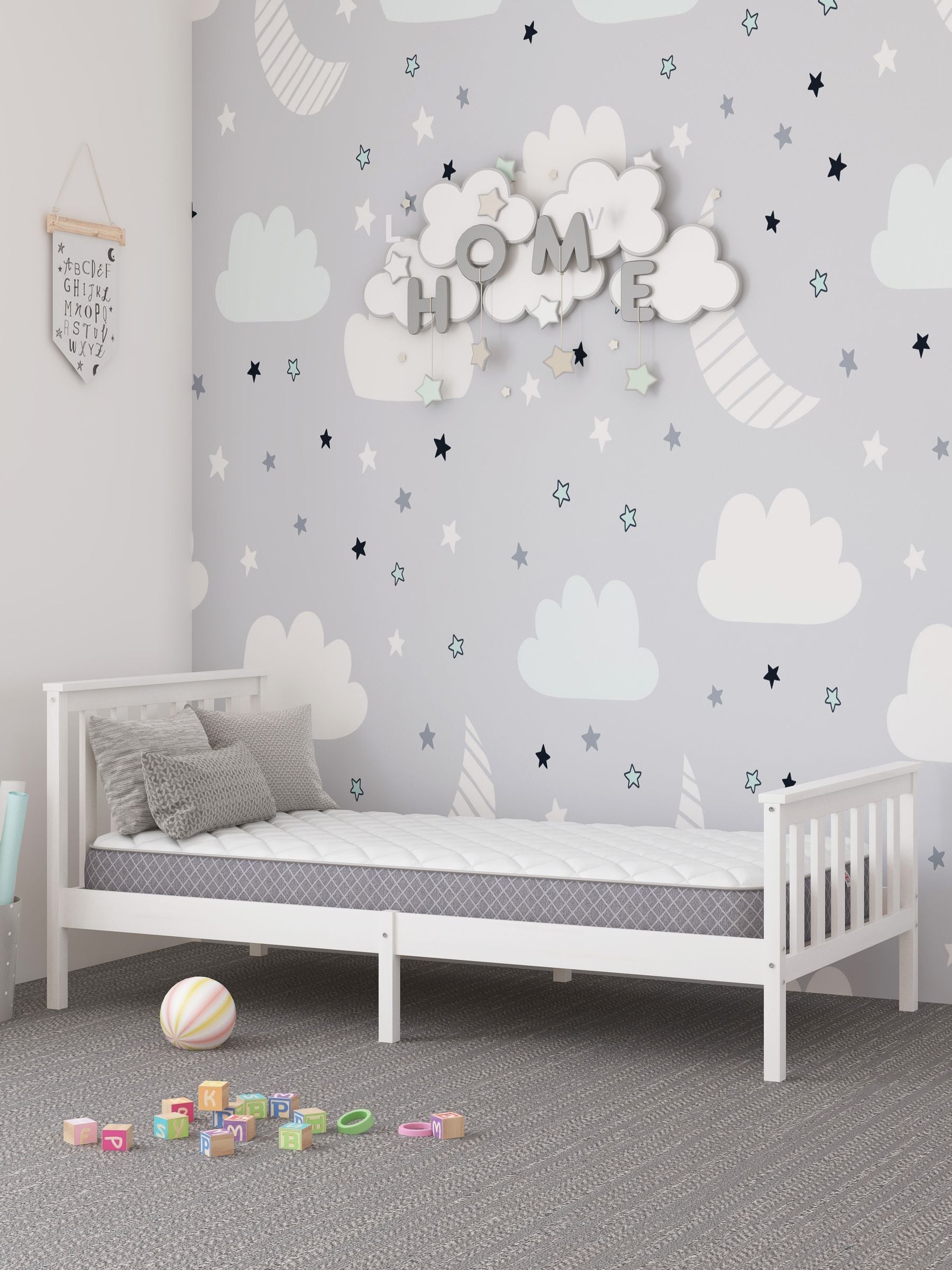 Aspire Kids Bonnell Mattress - Small Double - White - OEKO-TEX Fabric - Bonnell Spring System - Image 6