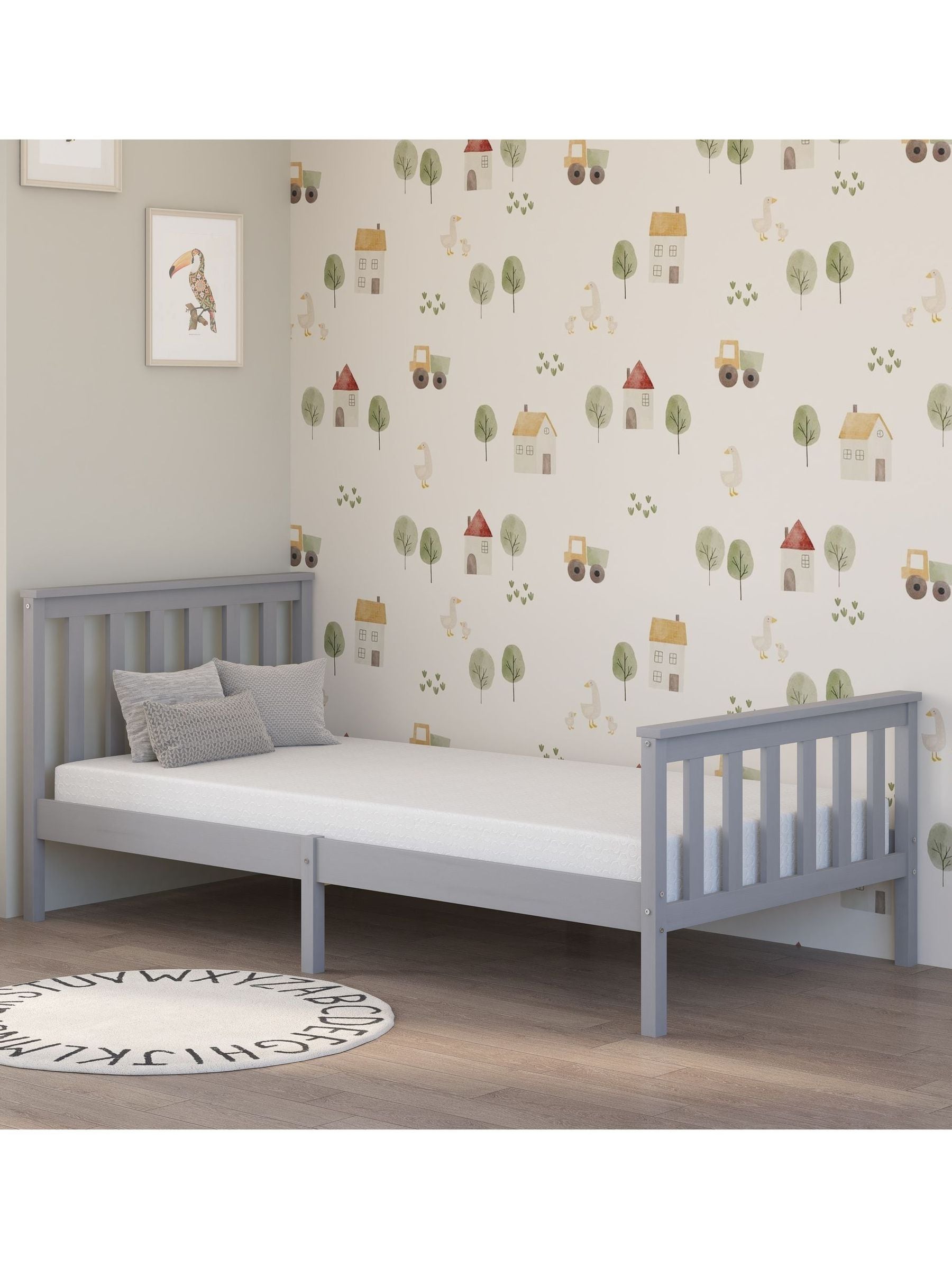 Aspire Furniture Unisex Kids White Kids Memory Foam Mattress With Easy Clean Cover - Image 1