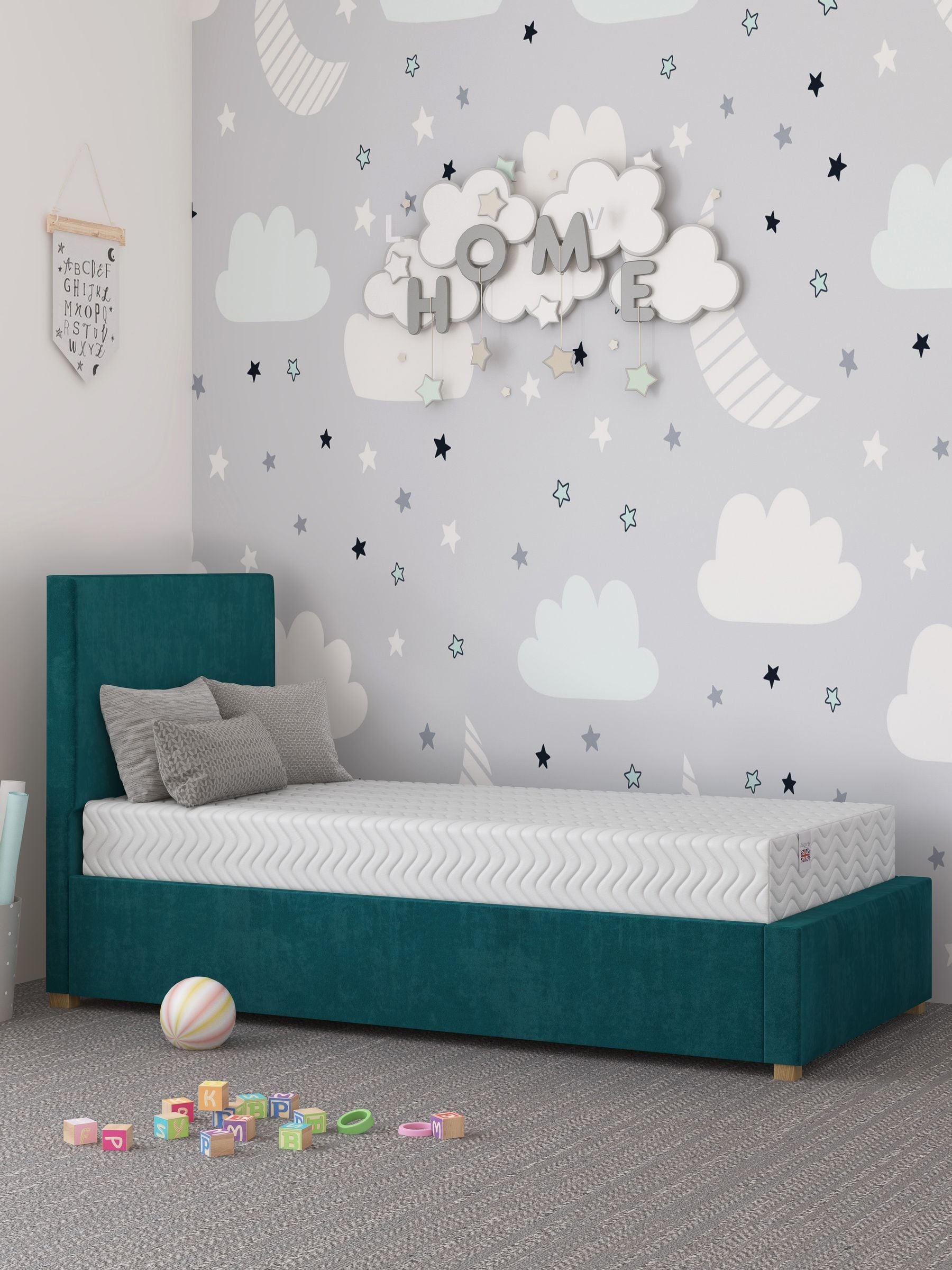 Aspire Ortho Anti Allergy Kids Foam Mattress - White - Small Single - 20cm Depth - Image 4