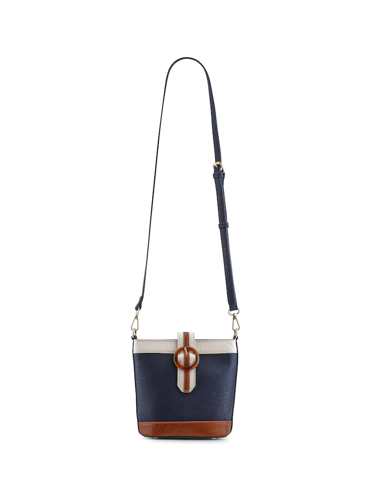 Pavers Blue Buckle Fasten Cross-Body Bag - Image 1 of 4 Pavers Blue Buckle Fasten Cross-Body Bag - Image 1 of 4