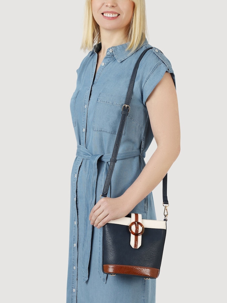 Pavers Blue Buckle Fasten Crossbody Bag - Image 4 of 4