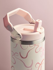 900ml Stainless Steel Bow Print Water Bottle - Imagen 2 de 3