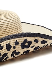 Moda in Pelle Natural Secret Leopard Floppy Hat - Image 3 of 4