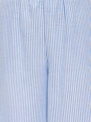 ONLY KIDS 100% Cotton Milla Wide Leg Stripe Blue Trousers - Image 4 of 4