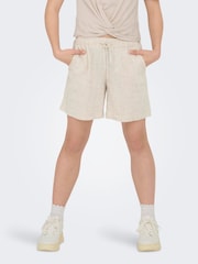 ONLY KIDS Natural Linen Blend Shorts - Image 2 of 6