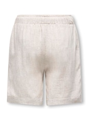 ONLY KIDS Natural Linen Blend Shorts - Image 5 of 6
