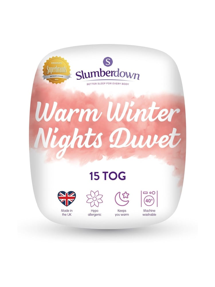 Slumberdown White Warm Winter Nights 15 Tog Duvet - Image 1 of 8