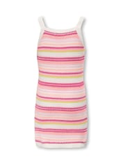 ONLY KIDS Pink Knitted Striped Short Dress - Image 3 of 4