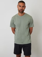 Threadbare Green Textured Short Pyjamas Set - Image 1 of 4