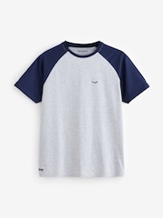 Threadbare Blue Raglan Short Pyjamas Set - Image 6 of 7