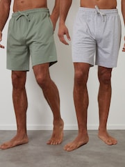 Threadbare Grey Lounge Shorts 2 Pack - Image 1 of 5