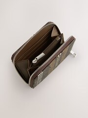 Chocolate Brown Raffia-effect Midi Purse - Image 3 of 5