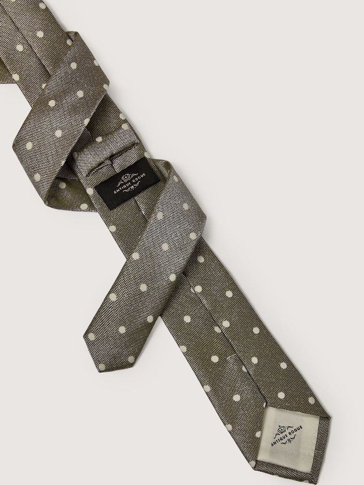 Antique Rogue Green Polka Dot Tie - Image 2 of 4