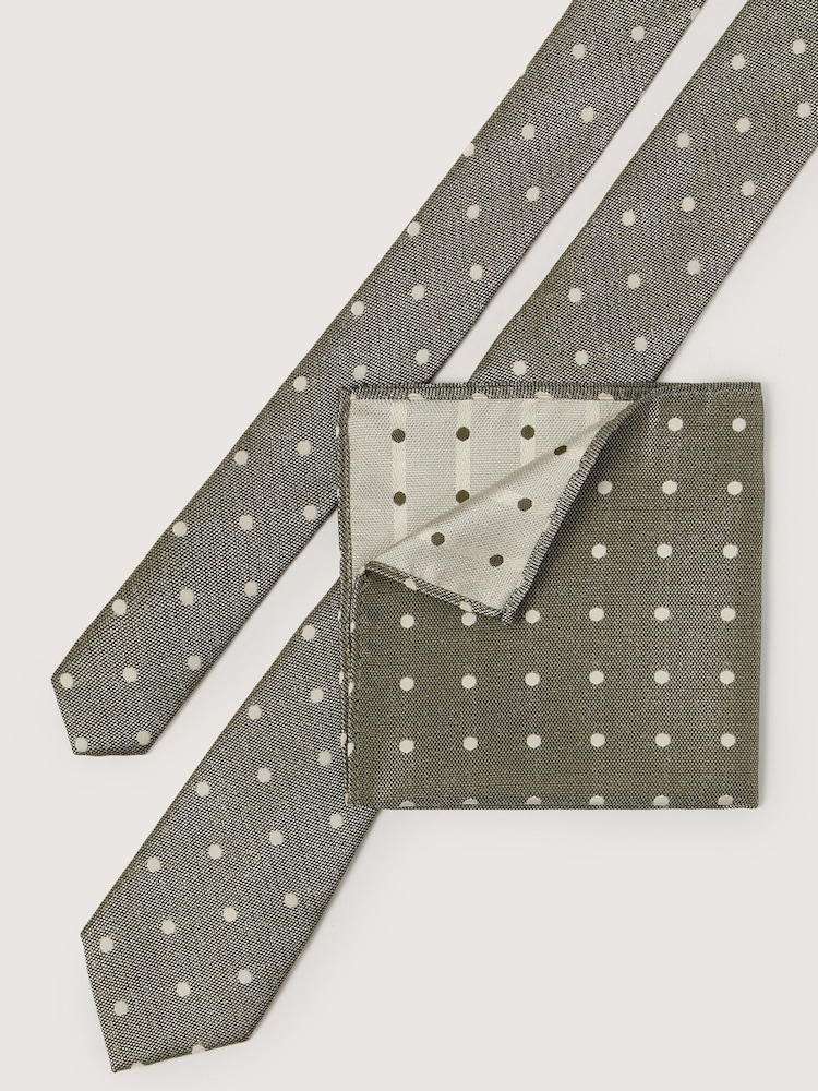 Antique Rogue Green Polka Dot Tie - Image 4 of 4