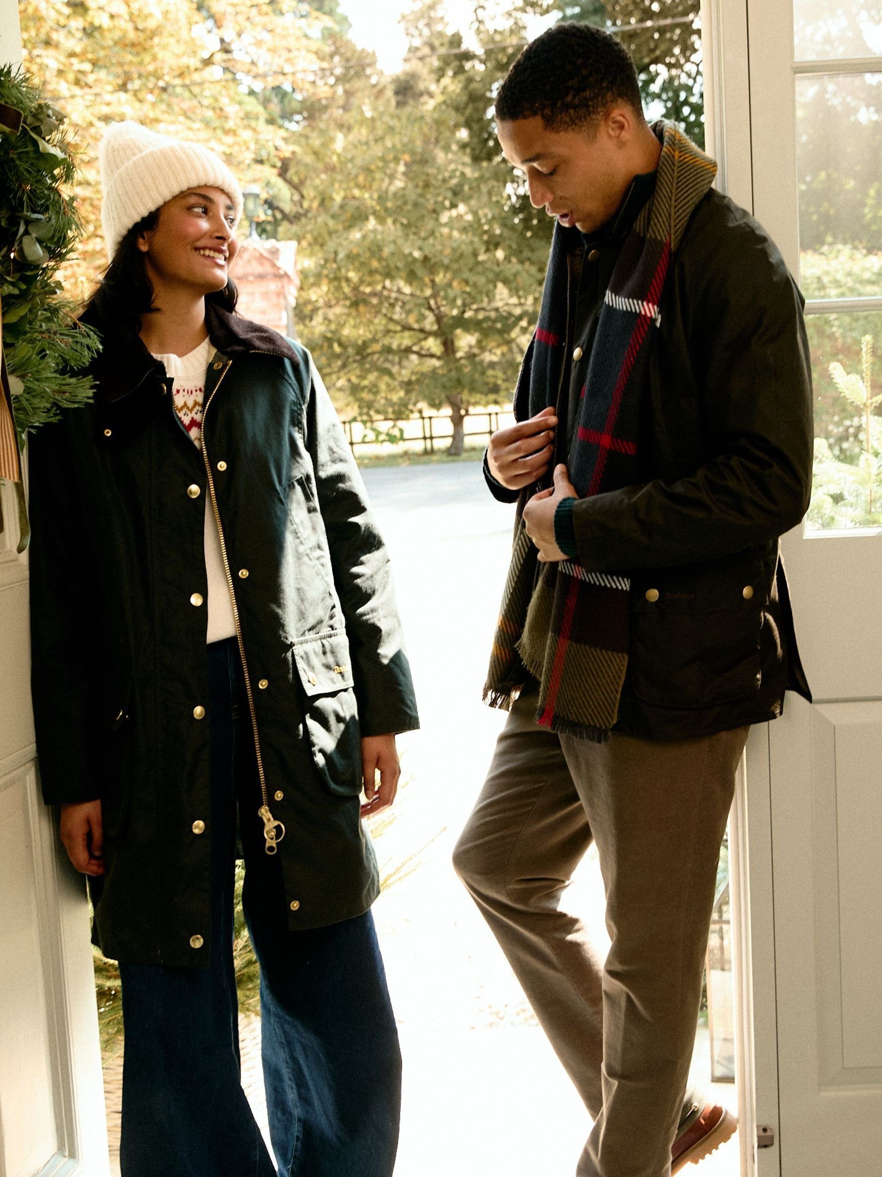 Buy Barbour® Sage Long Beadnell Wax Jacket from Next Ireland