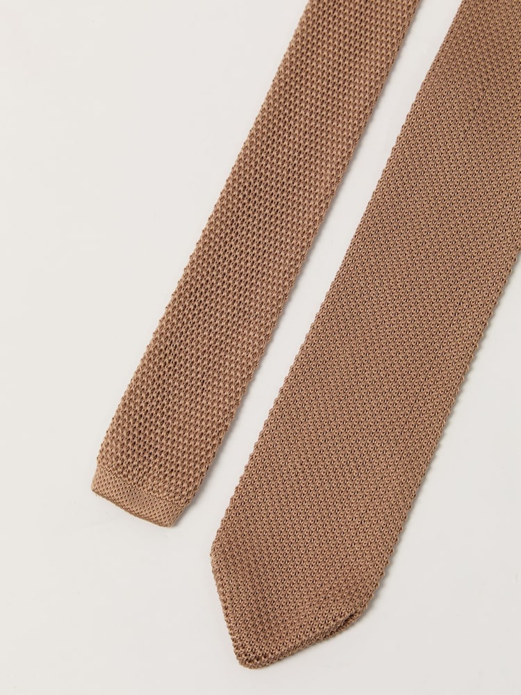 Antique Rogue Brown Knitted Tie - Image 4 of 4