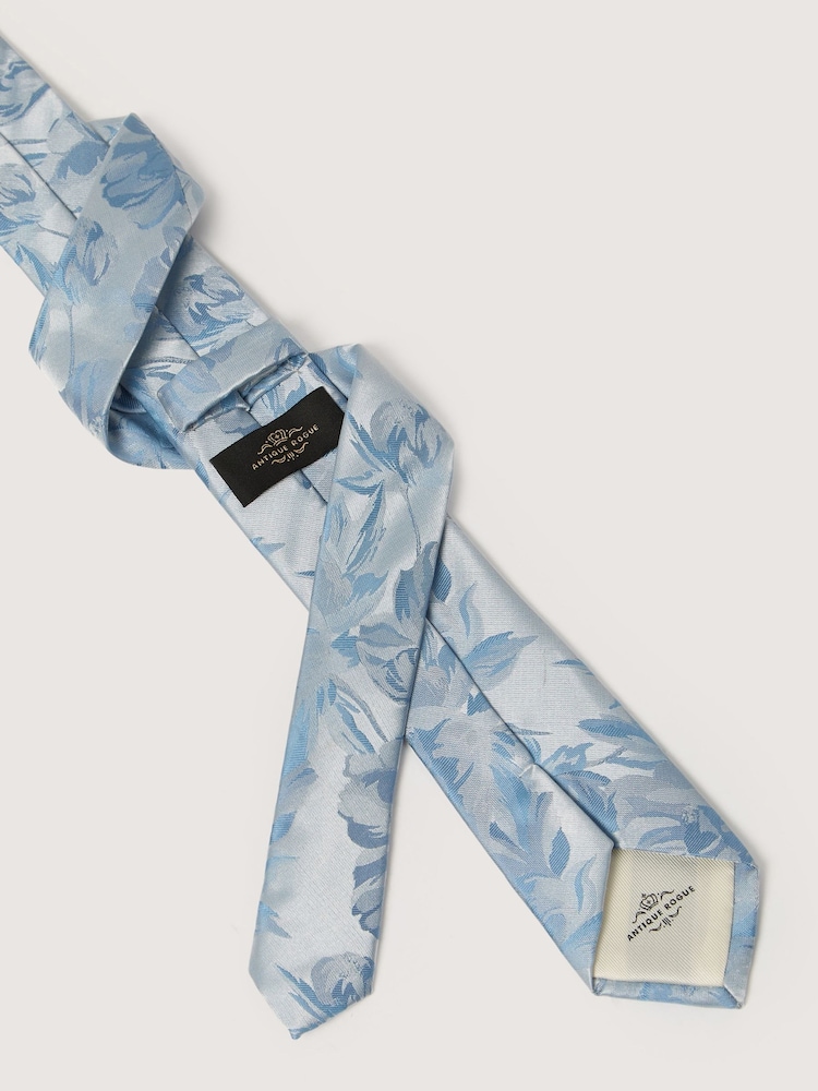 Antique Rogue Blue Summer Floral Tie - Image 2 of 4