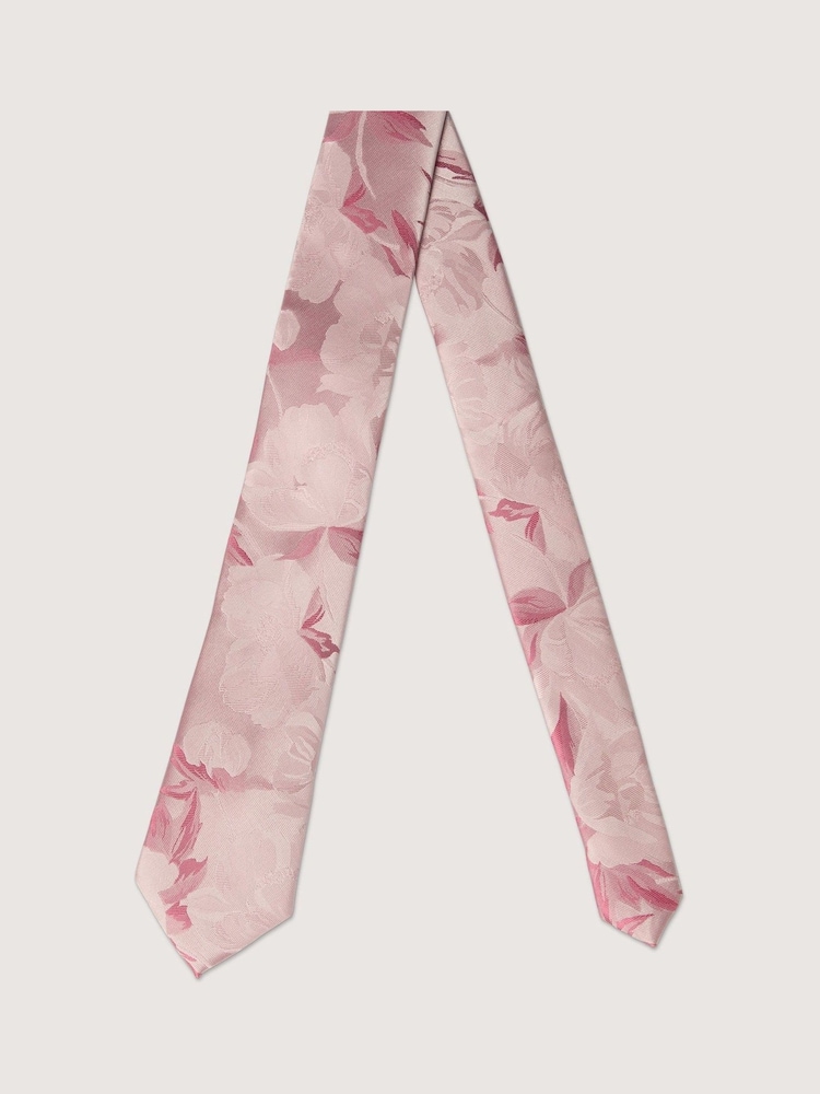 Antique Rogue Pink Summer Floral Tie - Image 3 of 4