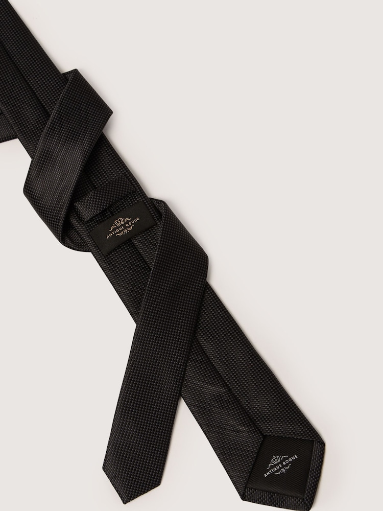 Antique Rogue Black Texture Tie - Image 2 of 4 Antique Rogue Black Texture Tie - Image 2 of 4