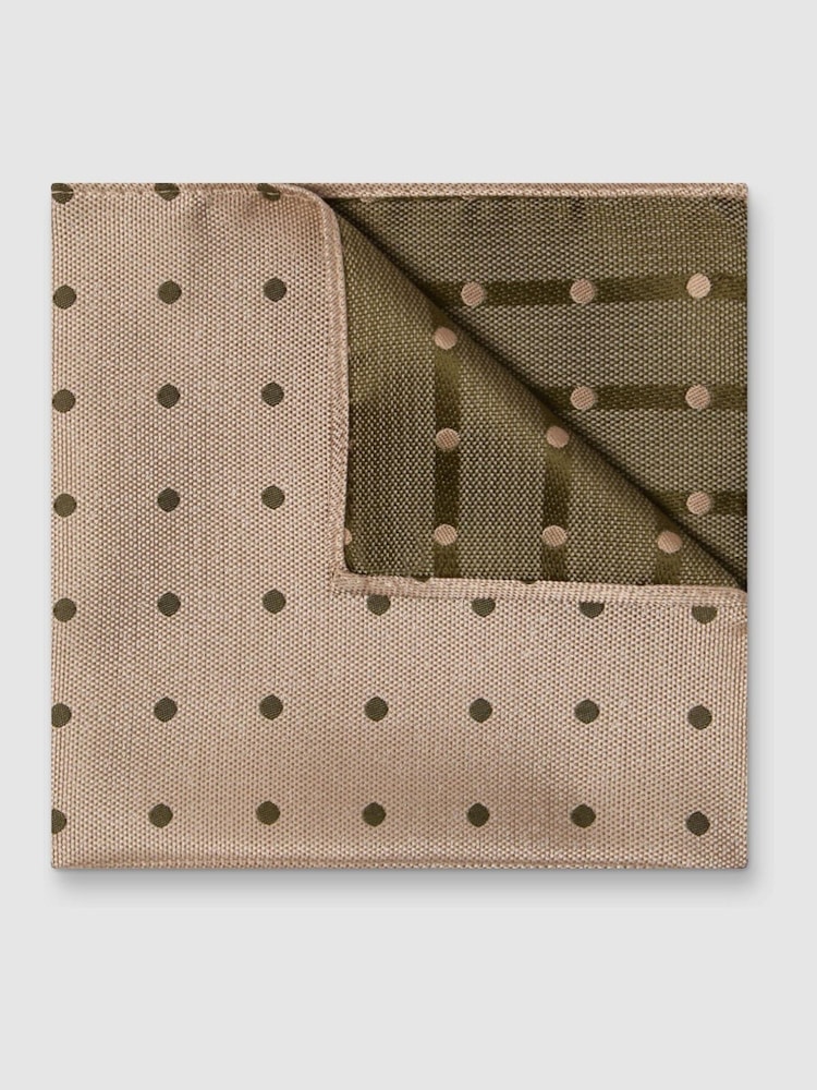 Antique Rogue Natural Polka Dot Handkerchief - Image 1 of 4
